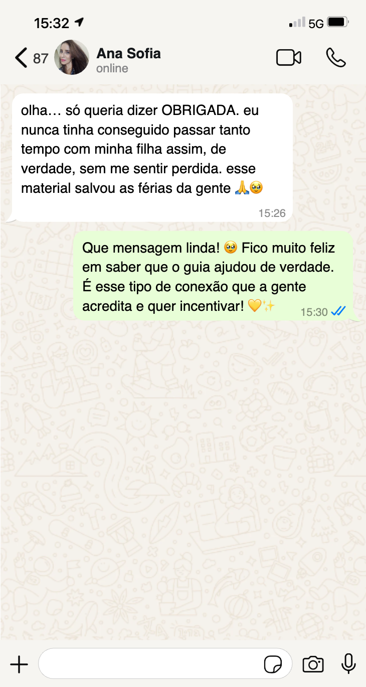Print de conversa de feedback