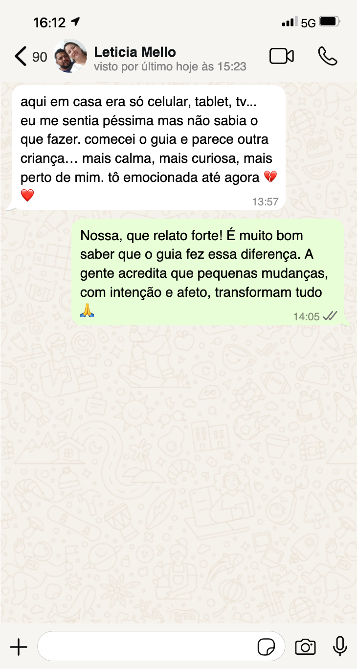 Print de conversa de feedback