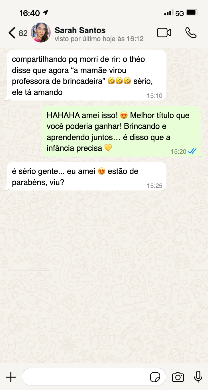 Print de conversa de feedback